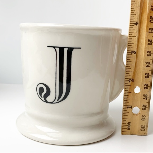 Anthropologie monogram J barber mug - Picture 6 of 7